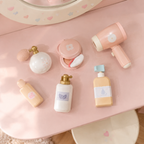 Accessoires de beauté en bois de la coiffeuse enfant miroir ovale