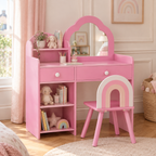 Coiffeuse enfant nuage coloris Rose dans une chambre d'enfant
